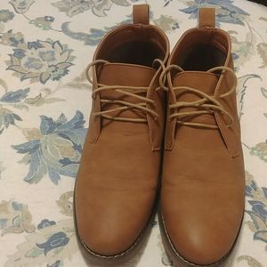 Tan High Top Boots